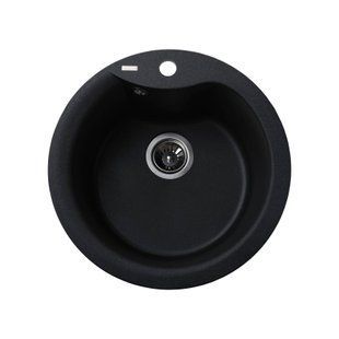 Гранітна мийка Globus Lux ORTA графіт 485мм-А0001 21894 фото