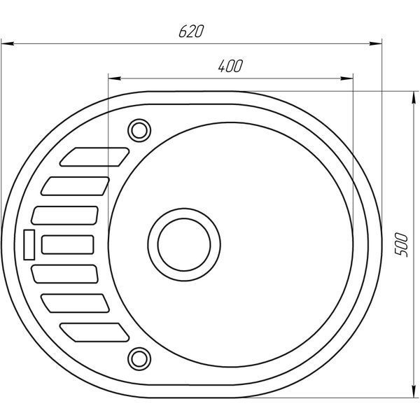 Гранітна мийка Globus Lux ARNO мигдаль 620х500-А0008 20963 фото