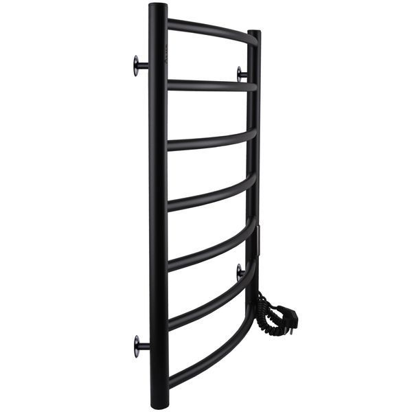 Рушникосушарка UNIO LD ЕU 700-500-7 BLK Драбинка Дуга електро чорна 29424 фото