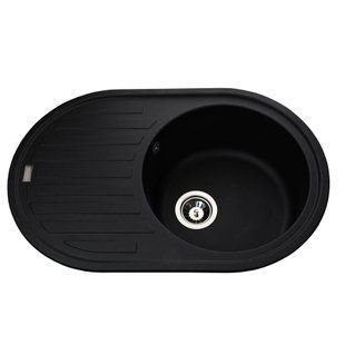 Гранітна мийка Globus Lux OHARA чорний 770х500мм-А0002 21080 фото