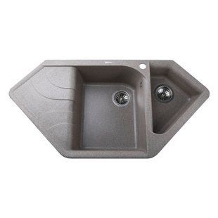 Гранітна мийка Globus Lux GARDA мокко 1000х500мм 22977 фото