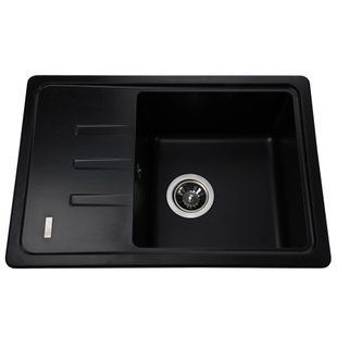 Гранітна мийка Globus Lux MONO чорний 620х435мм-А0002 21062 фото