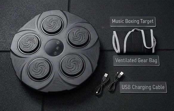 Настінний тренажер для боксу та фітнесу | Музична боксерська груша Bluetooth з рукавичками GT-608 2645 фото