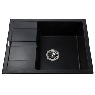 Гранітна мийка Globus Lux ONE чорний 650х500мм-А0002 21068 фото