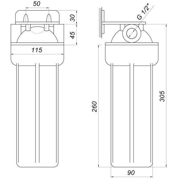 Посилена фільтр-колба для гар. води Bіо+ systems HT-10, 1/2&Prime; 3409 фото